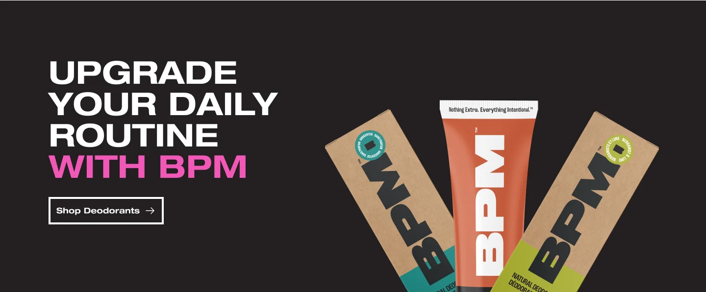 BPM homepage closing section: Upgrade your daily routine with BPM, with the full product range