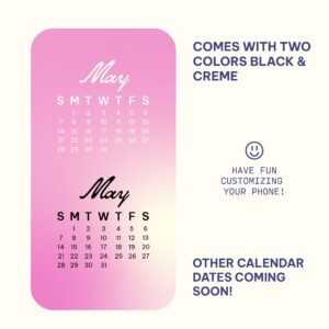 Calendar glow phone wallpaper pack