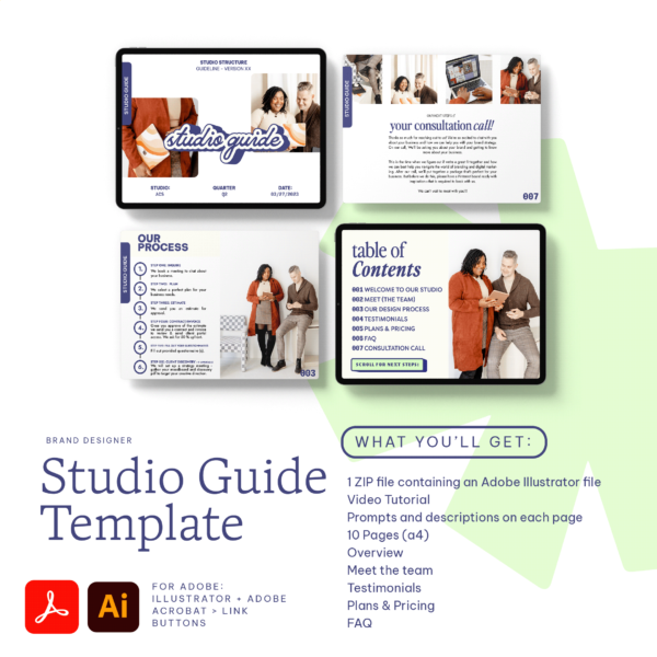 Brand designer studio guide template [. Ai]