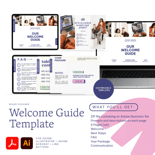 Brand designer client welcome template [. Ai]